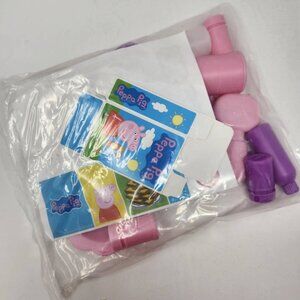Peppa Pig Feeding Accessories, Baby Bottle, Plates Pretend Play With Stickers